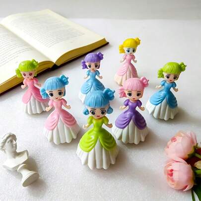 5 piezas de juguetes de princesa mini de colores aleatorios - Juguetes de plástico, multicolor, adecuados para regalos de fiesta de cumpleaños, relleno de piñatas, recompensas en el aula y regalos festivos. Desarrolla habilidades motoras, adecuado para Navidad, Año Nuevo, San Valentín y eventos de fiesta