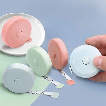 Cute 1M Mini Tape Measure - Portable Soft Ruler For Body & Clothing, 3-Way Measurement Tool For Waistline, Retractable Fabric Measuring Tape, Versatile Small Ruler For Household & Crafts, Professional Flexible Tape Measure For Weight Loss Tracking