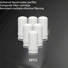6个装水龙头净水器替换滤芯，多层过滤系统，去除沉淀物，减少水垢和异味 - 6個 - 查看 8
