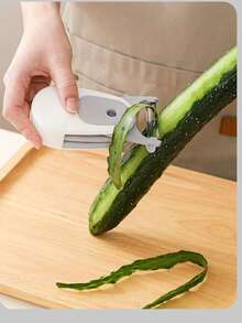 1pc 3-In-1 Portable Fruit & Vegetable Peeler, Outdoor Cucumber Peeler, Handheld Skin Remover Tool - Multicolor - View 1