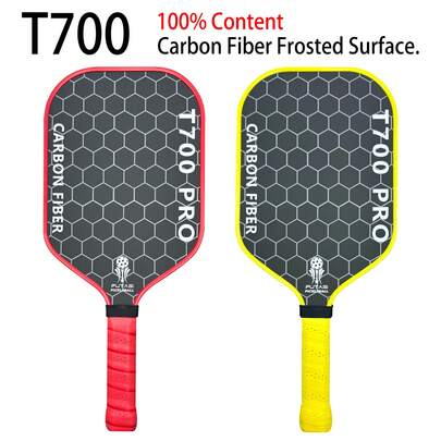 Pika Paddle - T700 Carbon Fiber Surface, Rough Matte Finish, Upgraded Shock-Absorbing Core, Anti-Slip Handle & Noise Reduction Design, Fashionable Sports Style, Textured Carbon Fiber Pika Paddle