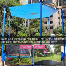 XATAMIO Trampoline Shade Cover For 14ft Round Outdoor Trampoline, Anti-UV Trampoline Cover(14FT, 8 Poles) - White - View 4