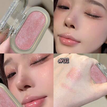 FAICCIA 3-In-1 Highlighter, Blush & Eyeshadow Stick, Soft Velvet Texture, Natural Glow, Waterproof & Long-Lasting, Suitable For Daily Use And Holiday Gifts