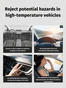 Stay Cool And Protected With 1pc Car Sunshade For Summer - Multicolor - View 5