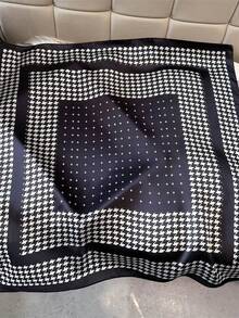 A Fashionable Spring-Summer Check-Patterned Square Scarf, Suitable For Daily Use, Office Wear, And Vacation Occasions. - Multicolor - View 8