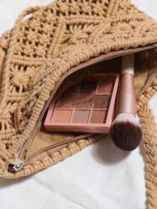 1 Piece Available. Custom Woven Crossbody Bags, Silk Scarves With Personalized Names, Personalized Crossbody Bags, Simple Woven Shoulder Bags, Multi-Functional Travel Beach Bags, Woven Beach Bags, Women's Clutches, Summer Bohemian Style Woven Shoulder Bags, Simple Woven Crossbody Bags, Women's Multi-Functional Travel Beach Bags, Woven Bags. - Khaki - View 9