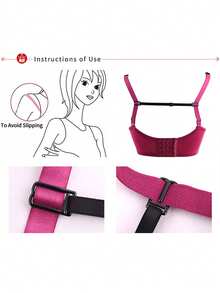 3pcs Non-Slip Bra Strap Clips, Adjustable Strap Width - Multicolor - View 10