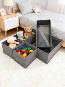 1/3/6件装内衣收纳盒，抽屉整理盒，梳妆台抽屉收纳盒，卧室衣物收纳盒，适用于连衣裙、裤子、鞋子、牛仔裤、靴子、裙子，卧室，家居收纳，春季衣物，简约风格，夏季上衣 - 彩色 - 查看 6