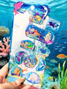 Hình dán hoạt hình 3D dập nổi, hình dán trang trí thú vị dành cho trẻ em, hình dán pha lê trong suốt chống thấm nước, vật liệu tự làm hình dán. Quà tặng hình dán trang trí. Trang trí phòng nhà, trang trí tiệc, quà sinh nhật, quà tặng các ngày lễ, thời trang. - Nhiều màu - Xem 7