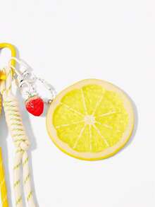 Fashionable & Versatile Strawberry Lemon Pendant, Personalized Design, Contrast Color Bag Charm, Cute & Lightweight Keychain Suitable For Shopping, Dates, Daily Outings And Work - Multicolor - View 7