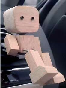 1pc Wooden Swinging Puppet Figurine, Interesting Car Decor, Swinging Ankle Wooden Doll, Car Accessories, Car Decor, Dashboard Decor, Handmade Wooden Car Decoration, Car Figurine Ornament Office Desk Desk Office Supplies Office Decor - A - View 10