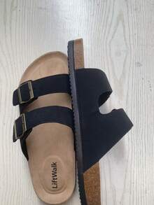 2026 Men's Soft Cork Mule Slippers, Retro Handmade Stitched Sandals - Black - View 5