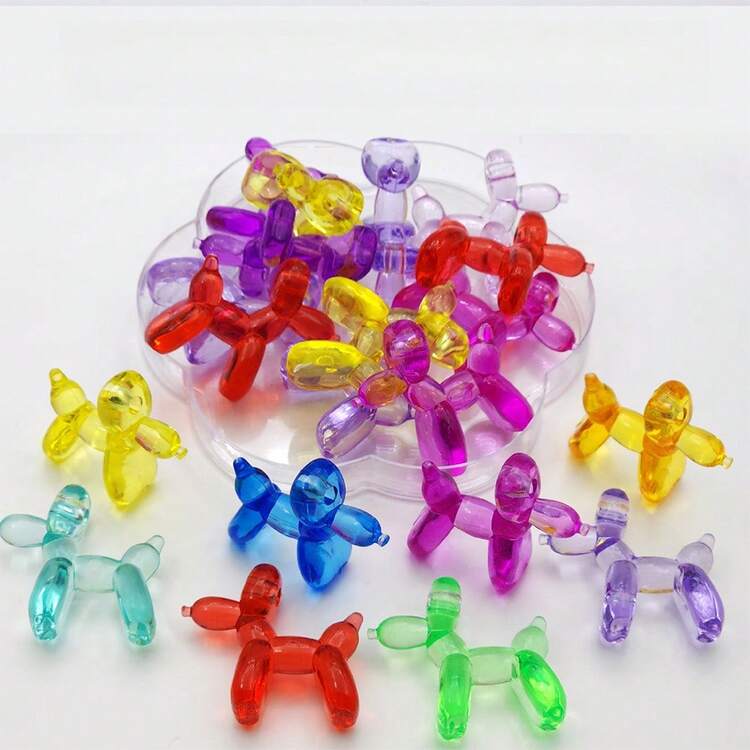 100pcs Mini Crystal Balloon Dog Figurines, Colorful Resin Balloon Dog Statues - Realistic Acrylic Crystal Decorations, Suitable For Party And Home Decor, Mother's Day Gift For Boyfriend/Girlfriend, Creative Art Sculpture, Cute Decor Accessories For Entryway, TV Stand, Living Room, Owl Resin Craft, Bar/Cafe Counter, Micro Landscape, Office Desk, Outdoor Decor | Quirky Design - Multicolor - View 4