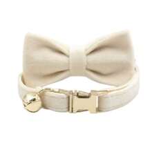 2pcs/Set New Arrival Multi-Color Velvet Cat Collar With Bow Tie, Pet Cute Bell Collar, Adjustable Size, Pet Decor Bow Tie Collar Set, Soft Double-Layer Fabric, Suitable For Cats And Small Dogs, Elegant High-End Pet New Gift - Multicolor - View 19