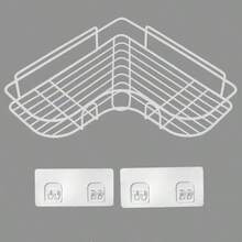 1pc Bathroom Shelf, Shower Storage Rack, Triangular Wall Mount Organizer For Bathroom & Kitchen, No Drilling Required, Essential For Back To School Bathroom Accessories - White - View 10