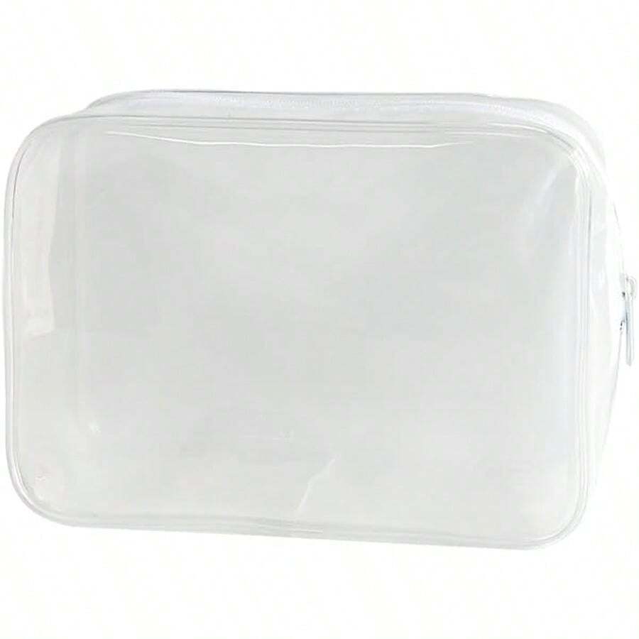 Neon Pouch Small, Makeup Bag, 7"X2.3"X4.7" Size TSA Approved Toiletry Bag, Clear Travel Bags For Toiletries, Clear Cosmetic Bag For Women And Men Small (Transparent (Black Bone)) - Bộ 5 món họa tiết cầu vồng - Xem 1