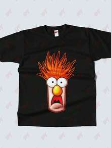 Beaker The Muppets Big Face Science Tee - Black - View 2