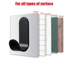 10pcs/6pcs/1pc Strong Adhesive J-Shape Hooks, Waterproof Bathroom Towel Key Kitchen Hanger - Multicolor - View 8