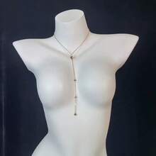 1Pc High Quality Luxury Layered Pearl Women's Camisole Top Hand Knotted Fashion Sexy Pearl Body Chain Sweet Girl Fashion Faux Pearls Cami Simplicity Girlish Crop New Leisure Style Of Simple Faux Pearl Halter Tops Teen Style Cute Beaded Beautifully Cami Vest ,Pearl Bead Body Chain Sexy, Fashionable, High-End Diamond Studded Chest Chain, Top Chain, Wedding Dress, Nightclub Party Jewelry - Multicolor - View 7