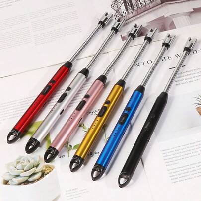 2PCS Encendedores de Arco de Plasma al por Mayor con Logotipo, Encendedores Eléctricos Recargables por USB para Barbacoa, Cocina y Velas, Aleación de Zinc Electrónica