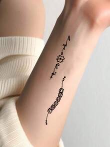 20 miếng dán hình xăm ngón tay cho nam và nữ, hình xăm tạm thời màu đen, kích thước nhỏ, chống thấm nước, dùng cho tay, ngón tay, chân, cổ tay và các vùng da khác, hình trái tim, mặt trăng, ngôi sao, hình xăm giả dán lên cơ thể. - màu đen - Xem 2