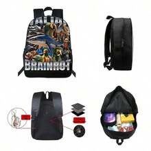 New Fashion Printed Large Capacity Backpack, Suitable For Teenagers, Welcoming New Semester, Minimalist & Personalized, Lightweight & Relieving, Printed Polyester Travel Backpack - Classic Of Mountains and Seas - View 11