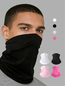 1pc/2pcs Unisex Solid Color Balaclava Mask, Ski Mask, Suitable For Football Sports, Lightweight And Convenient, Sun Protection, Cycling Specific - Multicolor - View 1