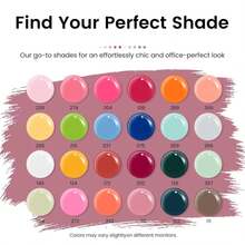 Phoenixy 30 PCS Gel Nail Polish, 24 Colors Soak Off Gel Nail Polish Set Pink Blue With Base Matte Glossy Glitter Top Coat Home Manicure Art Beginners Gift For Women - 白色 - 查看 2