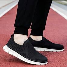 Giày lười nam mới, đế bằng, chống trượt, thoáng khí, dễ mang, đa năng. - màu đen - Xem 6