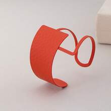 1pc Fashionable Exquisite Elegant Oversized Personalized Painted Geometric Wide Bangle Bracelet, Suitable For Women's Daily Wear - Multicolor - View 15