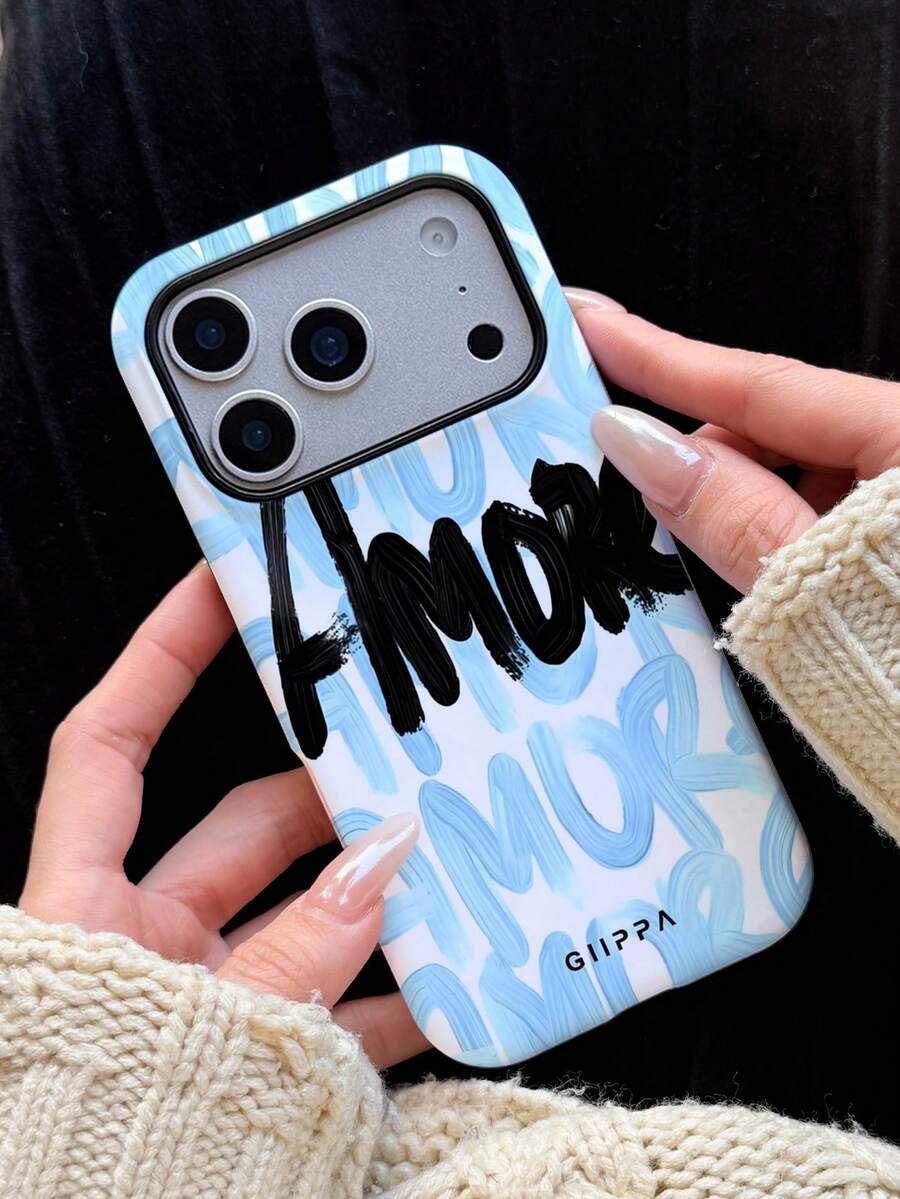 1 件装“Amore”艺术设计手机壳,适用于 17 Pro Max,兼容 16 Pro Max、15 Pro Max、14 Pro Max,韩式时尚趣味手机壳,也适用于 11/12/13/14/15/16 Pro Max Plus,优雅设计男女皆宜,是圣诞节、情人节、复活节、婚礼季和生日送给女友的理想礼物。 - 淺藍色 - 查看 1