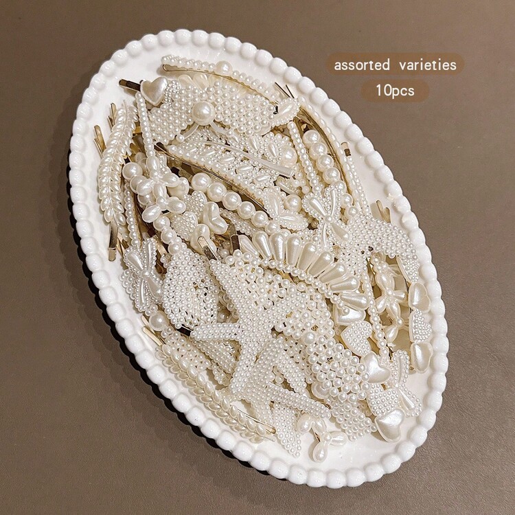 10pcs Random Style Fashion Hair Clips, Casual Hair Accessories Suitable For Daily Use - Multicolor - View 9