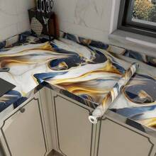 1 Roll Marble Waterproof & Oil-Proof Self-Adhesive Wall Sticker, Heat Resistant, Anti-Stain, Indoor Decorative Wallpaper, Removable - Marble - View 16