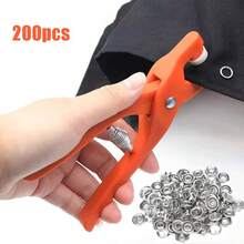 200pcs 5-Prong Snap Button Kit, Metal Snap Fastener Set With Manual Plier And Storage Box, For DIY Crafts, Clothing, Hats, Bags - Multiple Styles - View 13