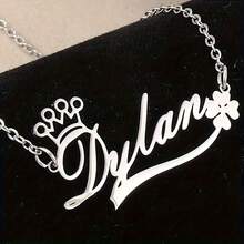 This Stainless Steel Pendant Necklace Features A Custom Four-Leaf Clover Crown Design, Making It A Perfect Choice For Everyday Wear, Holiday Gifts, Valentine's Day, And Mother's Day. - Multicolor - View 4