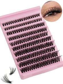 40D/40D*2 200pcs Lashes, 8mm-16mm D-Curl Voluminous, Individual Eyelash Extension Kit, Suitable For Natural & Dramatic False Lashes, DIY Makeup Tools - D - View 9