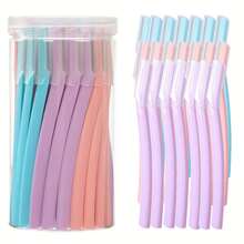 3/12/24pcs Eyebrow Trimmer Knives Portable Face Razor Hair Remover Eye Brow Epilation Hair Removal Cutter Shaver Blades Makeup Tools - Multicolor - View 1