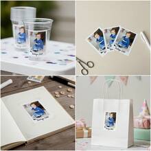 Nhãn dán sinh nhật cá nhân hóa - Có thể tùy chỉnh ảnh và văn bản, nhãn dán tự dính bóng, thích hợp cho cốc, túi quà, album - Thiết kế retro thập niên 2000, chất liệu giấy bền, dễ bóc và dán, hoàn hảo cho các dịp sinh nhật, lễ đính hôn, quà cưới, cầu hôn, quà tặng cặp đôi, quà kỷ niệm. - Nhãn dán cốc F-Photo - Xem 6