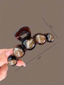 2pcs Luxury Amber Bead Hair Clips,High-Quality Acetate Material Strong Grip,Suitable For Daily Commute Hairstyles - Multicolor - View 8