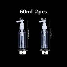 1个透明旅行乳液瓶，便携式塑料可填充化妆品容器 - 無色 - 查看 14