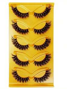 3D Mango Curl False Eyelash (5 Pairs Set/Naturally Stretching Eye Tail - View 2