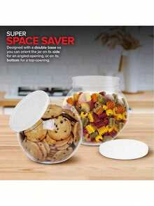 1/3/5pcs 350ml Transparent Plastic Jars With Lids, Wide Mouth Design, Suitable For Storing Candies, Gummies, Cookies And Snacks On Kitchen Counter, Also Can Be Used For Home Decor, Party And Holiday Storage - Clear - View 5