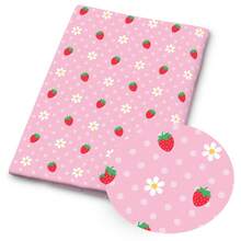 1 tấm vải chần bông in hình dâu tây - Kích thước 59 x 19,68 inch (150 x 50 cm) - Vải polyester cắt sẵn với họa tiết dâu tây màu hồng pastel - Thích hợp cho may vá DIY, làm sổ lưu niệm, khăn trải bàn và các sản phẩm thủ công. - quả dâu - Xem 11