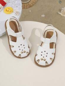 夏季女童软底鞋，儿童厚底平底凉鞋，大童新款 - 白色 - 查看 5