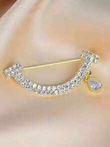 1PC Brooch Jewelry - "INS-Style" Designer New Arrival: Smiling Face Clothing Accent & Charm - Gold/Silver Tones - Ideal For Holiday Parties, Couples, And Thanksgiving Gifts - Multicolor - View 12