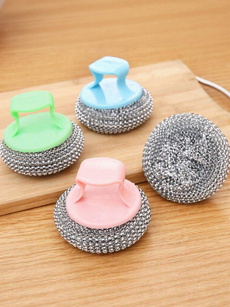 3/6/10个装可拆卸圆形锅刷，厨房锅碗瓢盆清洁球，不刮伤锅具的锅刷，洗碗清洁工具