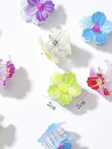 10个装 各式各样 仿真可爱花朵发夹 - 彩色 - 查看 5