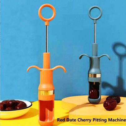 2pcs New 2nd Generation Pitter Tool, Seedless Persimmon/Hawthorn Corer, Random Style, Color And Packaging