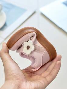 1 đôi giày thể thao đế mềm thời trang trẻ em, giày bệt da đa năng cho học sinh, giày lười đế mềm cho bé. - Hồng - Xem 10