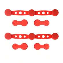 3pcs/6pcs Magnetic Silicone Clips For Air Fryer, Used To Secure Air Fryer Baking Paper, Lock Disposable Liners Safely, Prevent Paper Burning, Red - Multicolor - View 10